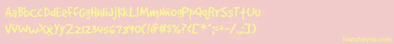 GOODDC   Font – Yellow Fonts on Pink Background