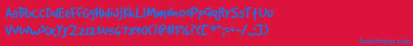 GOODDP   Font – Blue Fonts on Red Background