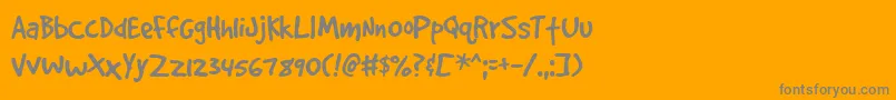 GOODDP  -Schriftart – Graue Schriften auf orangefarbenem Hintergrund