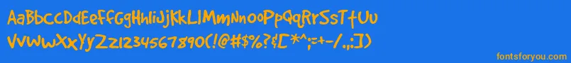 GOODDP   Font – Orange Fonts on Blue Background