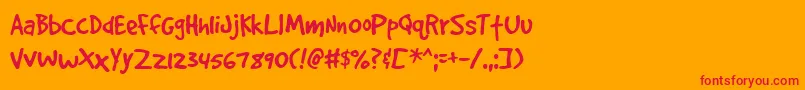 GOODDP   Font – Red Fonts on Orange Background