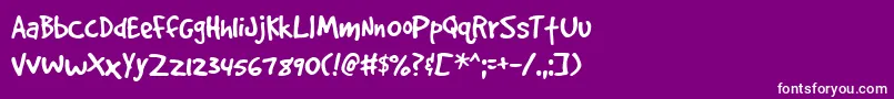 GOODDP   Font – White Fonts on Purple Background
