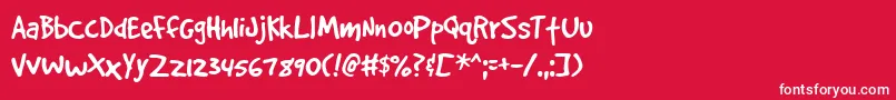 GOODDP   Font – White Fonts on Red Background