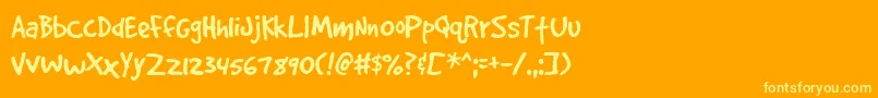 GOODDP   Font – Yellow Fonts on Orange Background