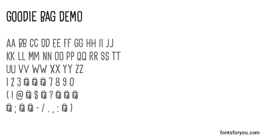 Шрифт Goodie Bag DEMO – алфавит, цифры, специальные символы
