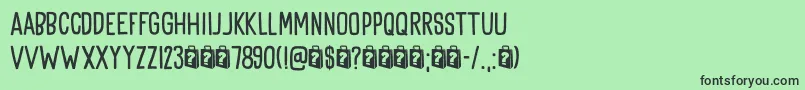 フォントGoodie Bag DEMO – 緑の背景に黒い文字