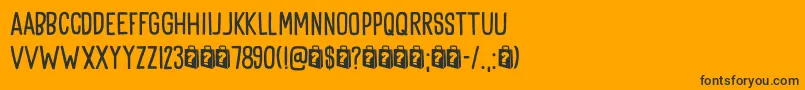 Шрифт Goodie Bag DEMO – чёрные шрифты на оранжевом фоне