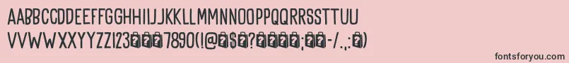Goodie Bag DEMO-fontti – mustat fontit vaaleanpunaisella taustalla