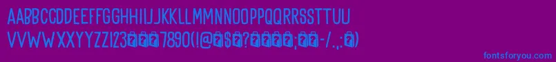 フォントGoodie Bag DEMO – 紫色の背景に青い文字