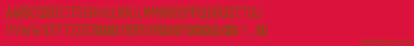 Goodie Bag DEMO-fontti – ruskeat fontit punaisella taustalla