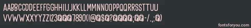 Goodie Bag DEMO-fontti – vaaleanpunaiset fontit mustalla taustalla