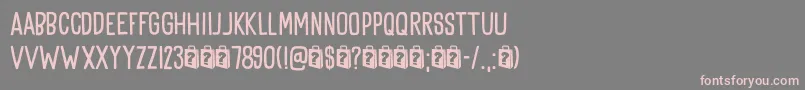 Шрифт Goodie Bag DEMO – розовые шрифты на сером фоне