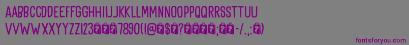 Шрифт Goodie Bag DEMO – фиолетовые шрифты на сером фоне