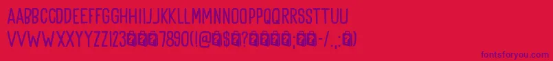 Goodie Bag DEMO Font – Purple Fonts on Red Background
