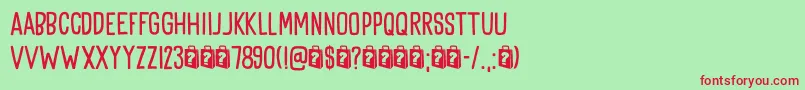 フォントGoodie Bag DEMO – 赤い文字の緑の背景