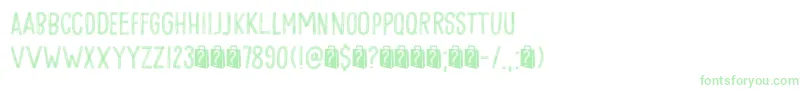 Goodie Bag Lines DEMO Font – Green Fonts on White Background