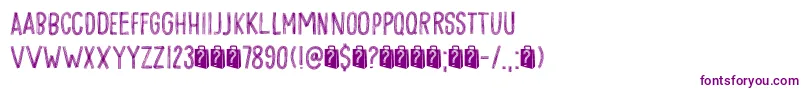 Goodie Bag Lines DEMO Font – Purple Fonts on White Background