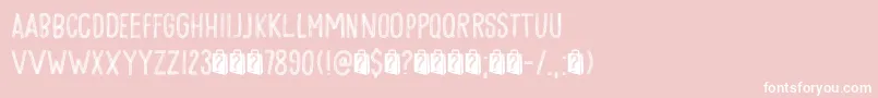 Goodie Bag Lines DEMO Font – White Fonts on Pink Background