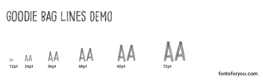 Tamanhos de fonte Goodie Bag Lines DEMO