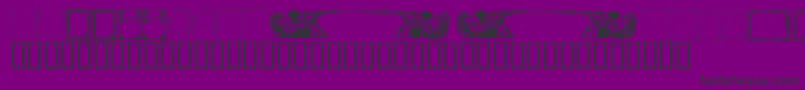 Fonte KrDecoFrames – fontes pretas em um fundo violeta