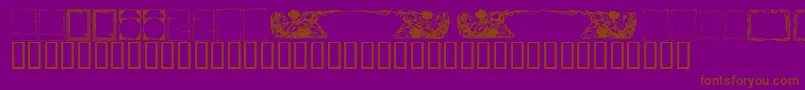 KrDecoFrames Font – Brown Fonts on Purple Background