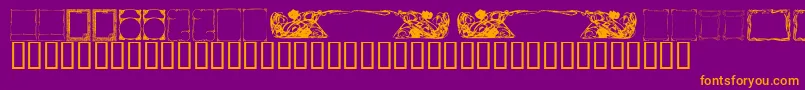 Police KrDecoFrames – polices orange sur fond violet