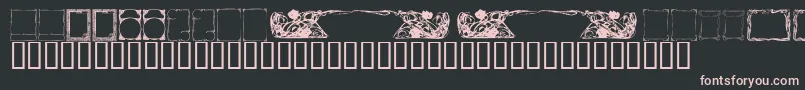 KrDecoFrames Font – Pink Fonts on Black Background