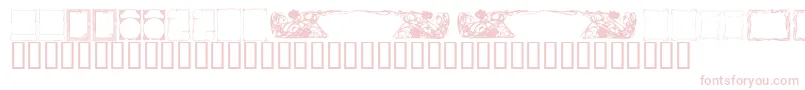 KrDecoFrames Font – Pink Fonts on White Background