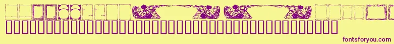 fuente KrDecoFrames – Fuentes Moradas Sobre Fondo Amarillo