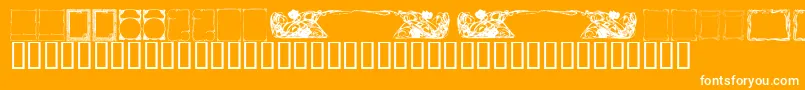 KrDecoFrames Font – White Fonts on Orange Background