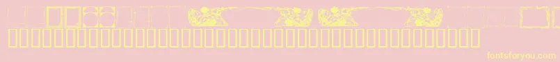 KrDecoFrames Font – Yellow Fonts on Pink Background
