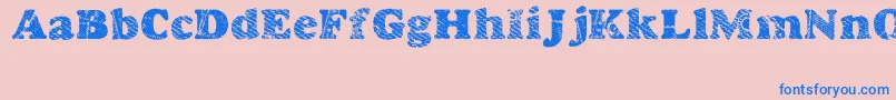 Goodjean-Schriftart – Blaue Schriften auf rosa Hintergrund