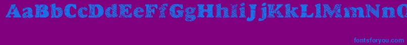 Шрифт Goodjean – синие шрифты на фиолетовом фоне