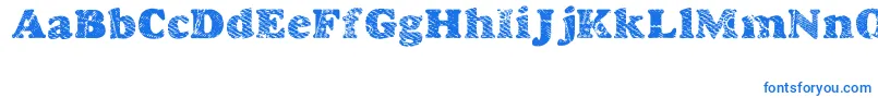 フォントGoodjean – 白い背景に青い文字