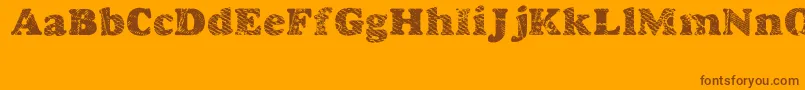 Goodjean Font – Brown Fonts on Orange Background