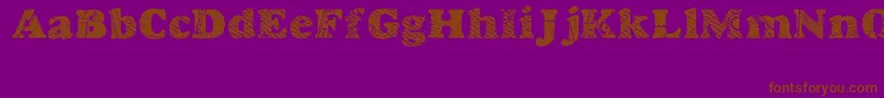 Goodjean Font – Brown Fonts on Purple Background