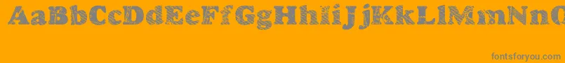 Goodjean-Schriftart – Graue Schriften auf orangefarbenem Hintergrund