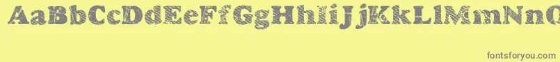 フォントGoodjean – 黄色の背景に灰色の文字