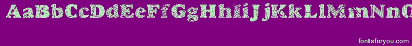 Goodjean-fontti – vihreät fontit violetilla taustalla