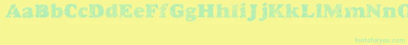 Goodjean Font – Green Fonts on Yellow Background
