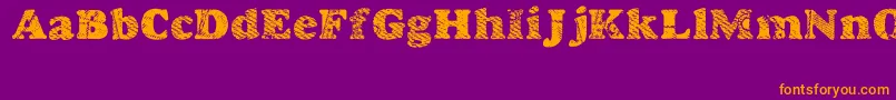 Goodjean Font – Orange Fonts on Purple Background