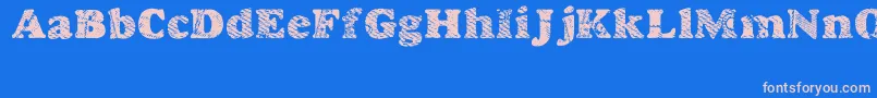 フォントGoodjean – ピンクの文字、青い背景