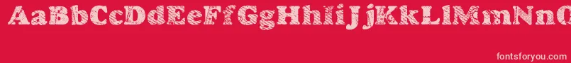 Goodjean-Schriftart – Rosa Schriften auf rotem Hintergrund