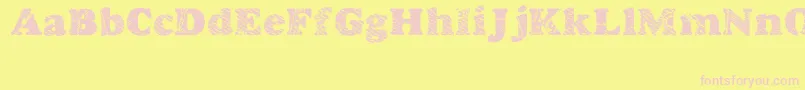 Goodjean Font – Pink Fonts on Yellow Background