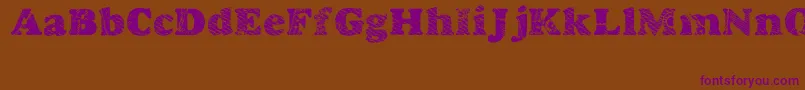 Goodjean Font – Purple Fonts on Brown Background