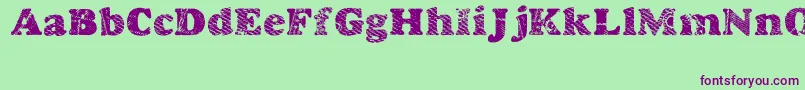 フォントGoodjean – 緑の背景に紫のフォント