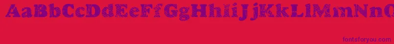 Goodjean Font – Purple Fonts on Red Background