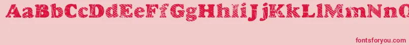 フォントGoodjean – ピンクの背景に赤い文字