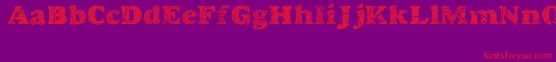 フォントGoodjean – 紫の背景に赤い文字