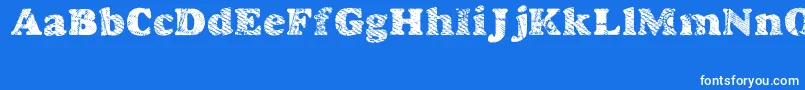 フォントGoodjean – 青い背景に白い文字